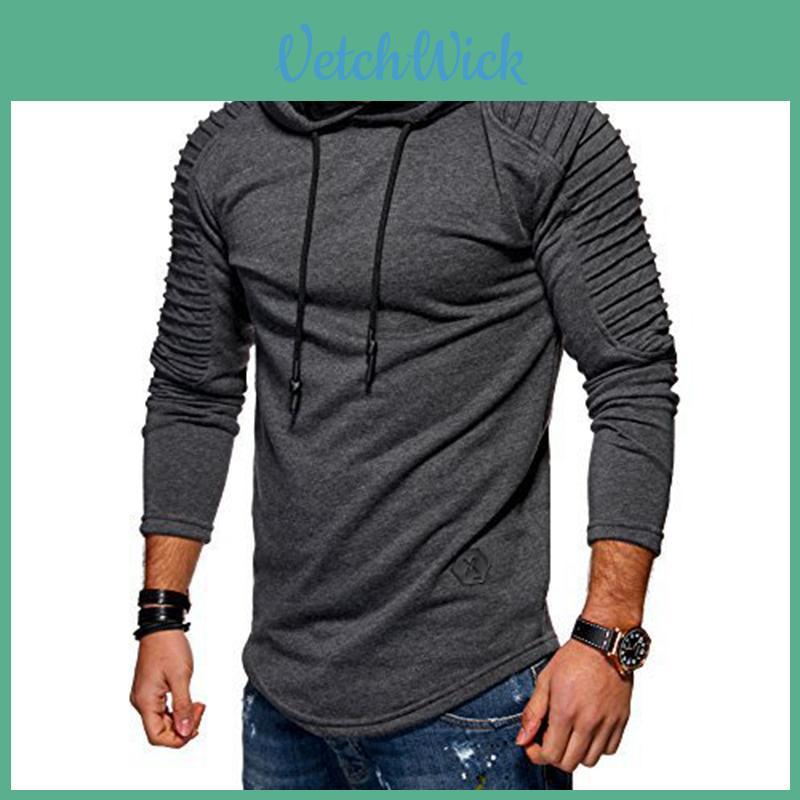 Classic Men Top T-shirt Long Sleeve Slim Fit Hooded Sweatshirt With Premium Materials