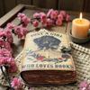 Handmade “Just a Girl Who Loves Books” Leather Journal | Vintage 5x7" Notebook with 200 Deckle Edge Pages | Literary Diary for Book Lovers
