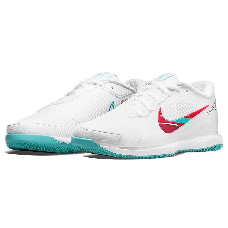 NikeCourt Air Zoom Vapor Pro White Habanero Red Washed Teal Women Sneakers Pomegranate CZ0222-136