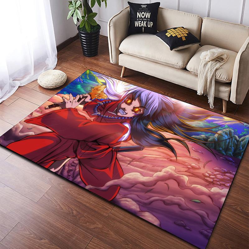Anime Inuyasha Carpet Kitchen MatEntrance Doormat Bedroom Floor Decoration Living Room Carpet Bathroom Anti-slip Rugs