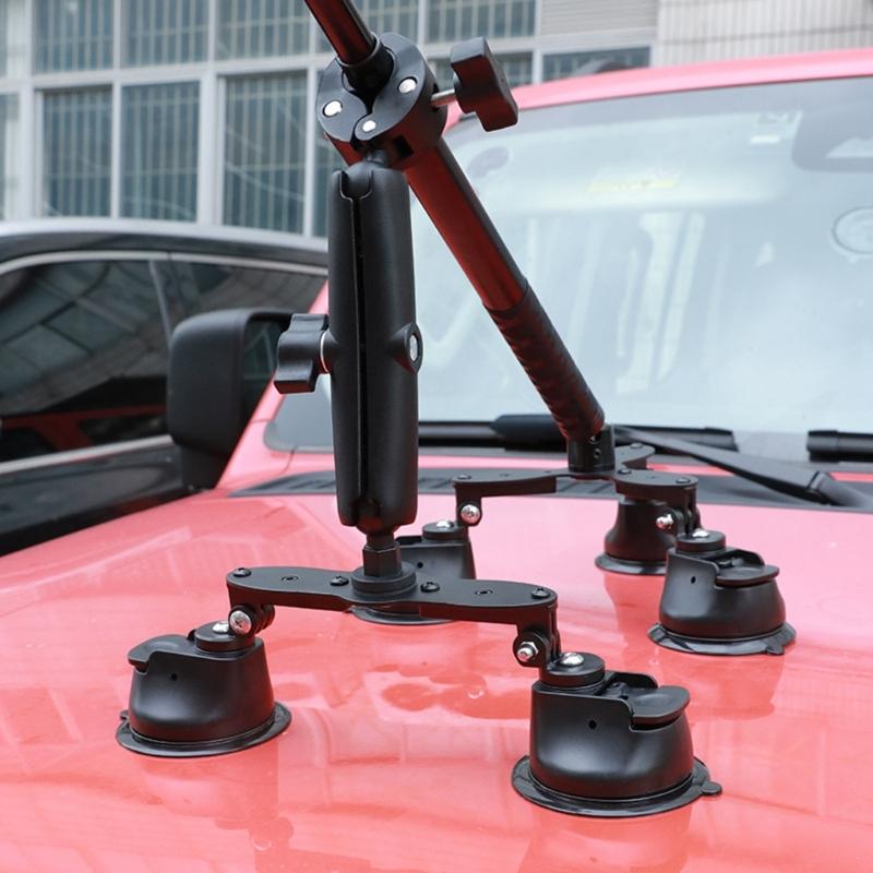 5 in 1 Car Suction Cup Mount Kit Ball Head Adapter for X2/X4 Action Camera Invisible Selfie Stick Accessories