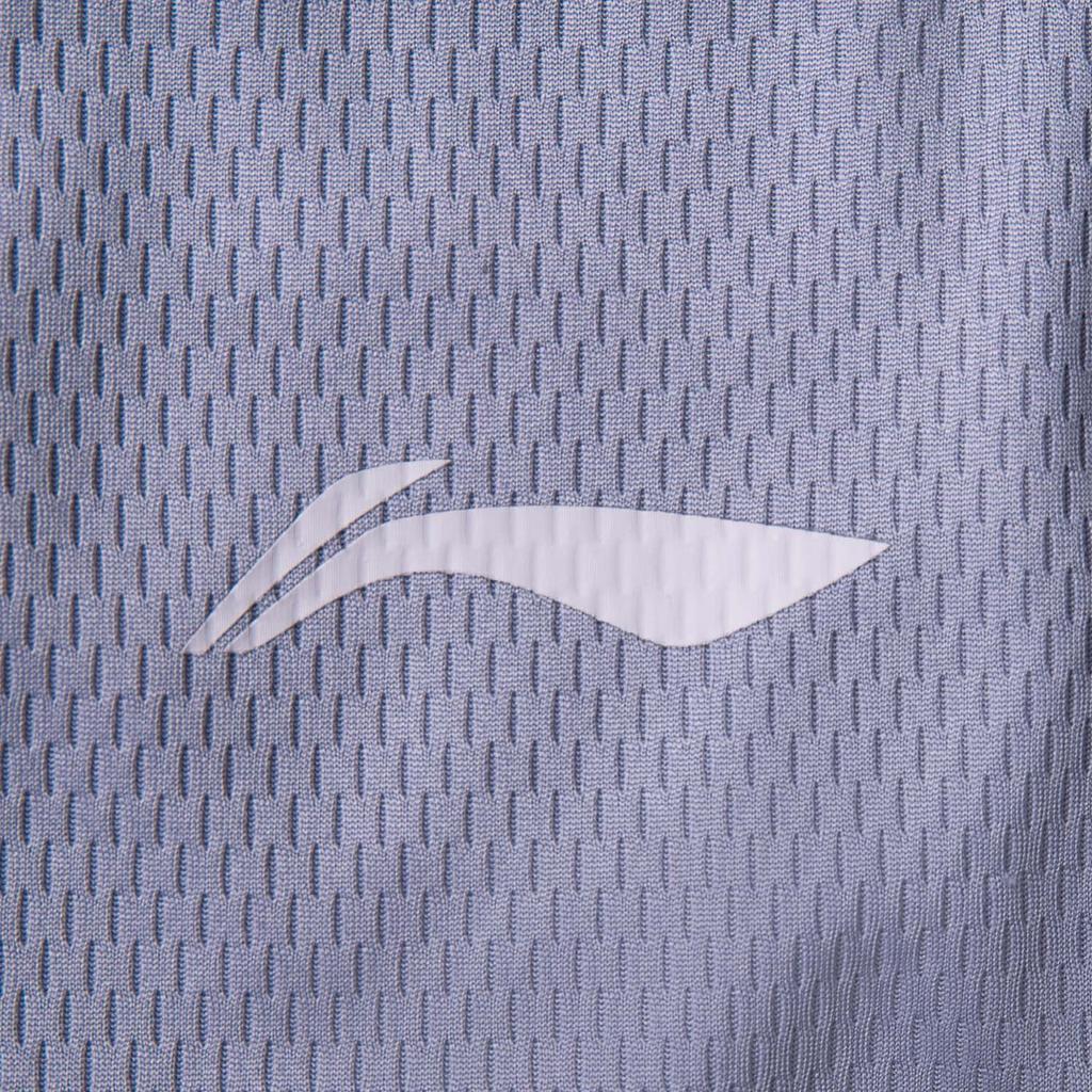 Li Ning Basketball Series Casual Simple Color Block Straight Leg Lace-Up Sports Shorts Men Shorts Fog-Gray Purple AAPV065-6