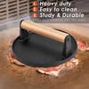 Grill Meat Squid Fried Steak Barbecue Meat Pressing Board Round Shape Cast Iron Steak Plate Meat Press Tool