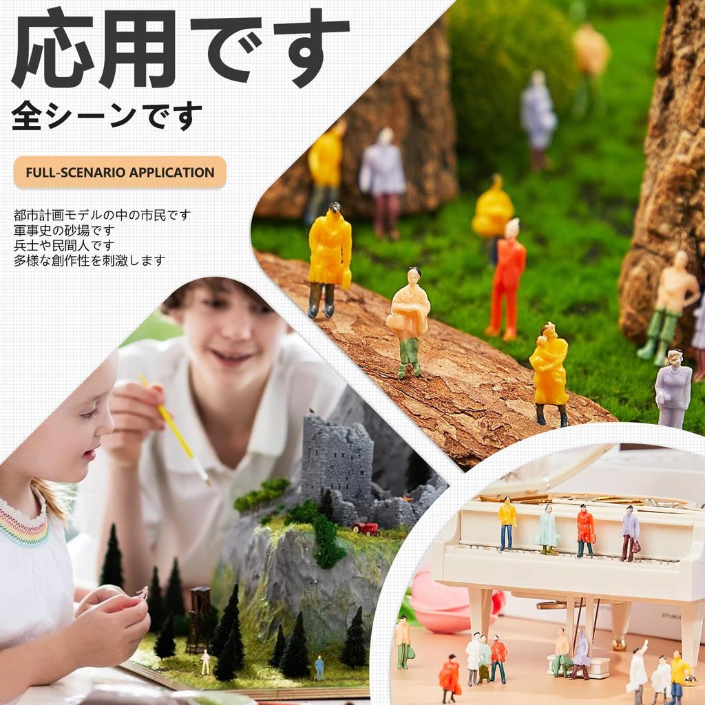 Kazeori Diorama Model Figures Collection Scale for Models Hobby Training Standing Figures 1/200 - Architecture, Railways, Education, Handmade, -