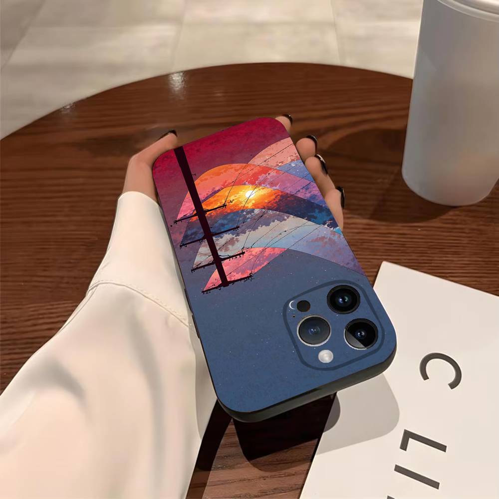 

Divided Sky Phone Case For iPhone 17,16,15,14,13,12,11,Pro,Max,Plus Soft Black Cover iPhone13PRO
