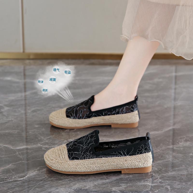 Fashion CRLAYDK Womens Lace Espadrille Moccasins Slip On Loafers for Work Penny Hollow Out Walking Ladies Casual Driving Boat Shoes