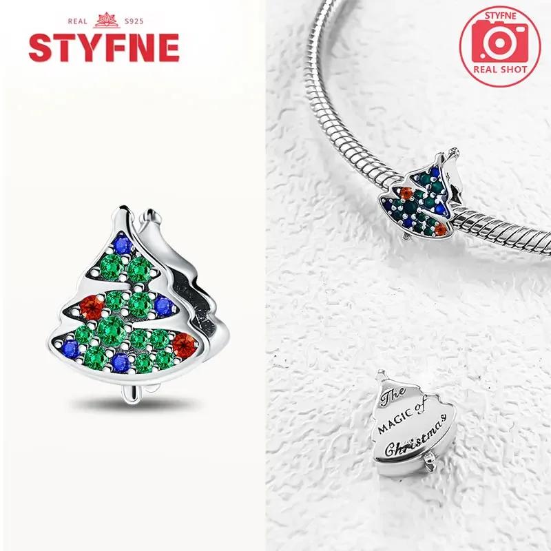 Realcopper Christmas Tree Beads Christmas Collection Charms For Making Original Bracelets Diy Fine Jewelry Gifts For Women