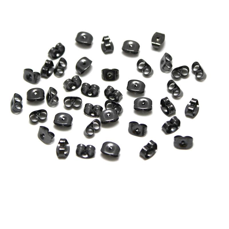 100pcs/lot 5mm 6mm Stainless Steel Earring Backs Stoppers Ear Plugs for Stud Earrings Jewelry Making DIY Earring Accessories