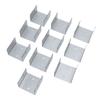 10pcs Timber Post Fasteners U Shape Galvanised Steel Anti Theft Anti Vibration Fence Panel Clamps for Concrete Wood