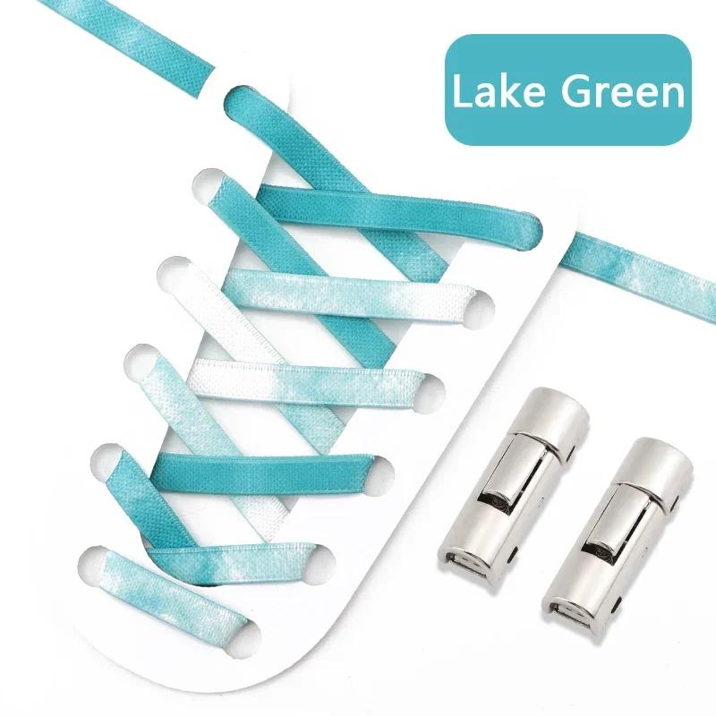 No Tie Shoelaces For Sneakers Elastic Shoe Laces Rainbow Precision Organization Metal Buckle Lock Lazy Shoelace Flat 17 Colors