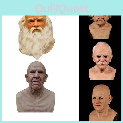 Realistic Latex Old Man Face Mask For Fancy Dress Cosplay Costume Halloween High Quality Material