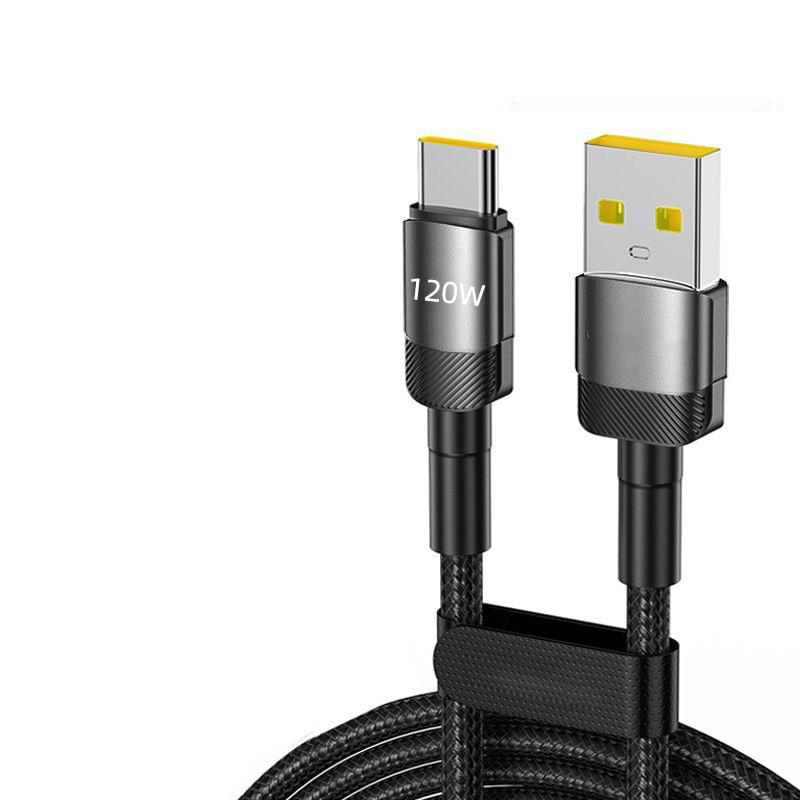 120W Super Flash Type-C Charging Cable for Apple, Huawei, Vivo, and Oppo Devices