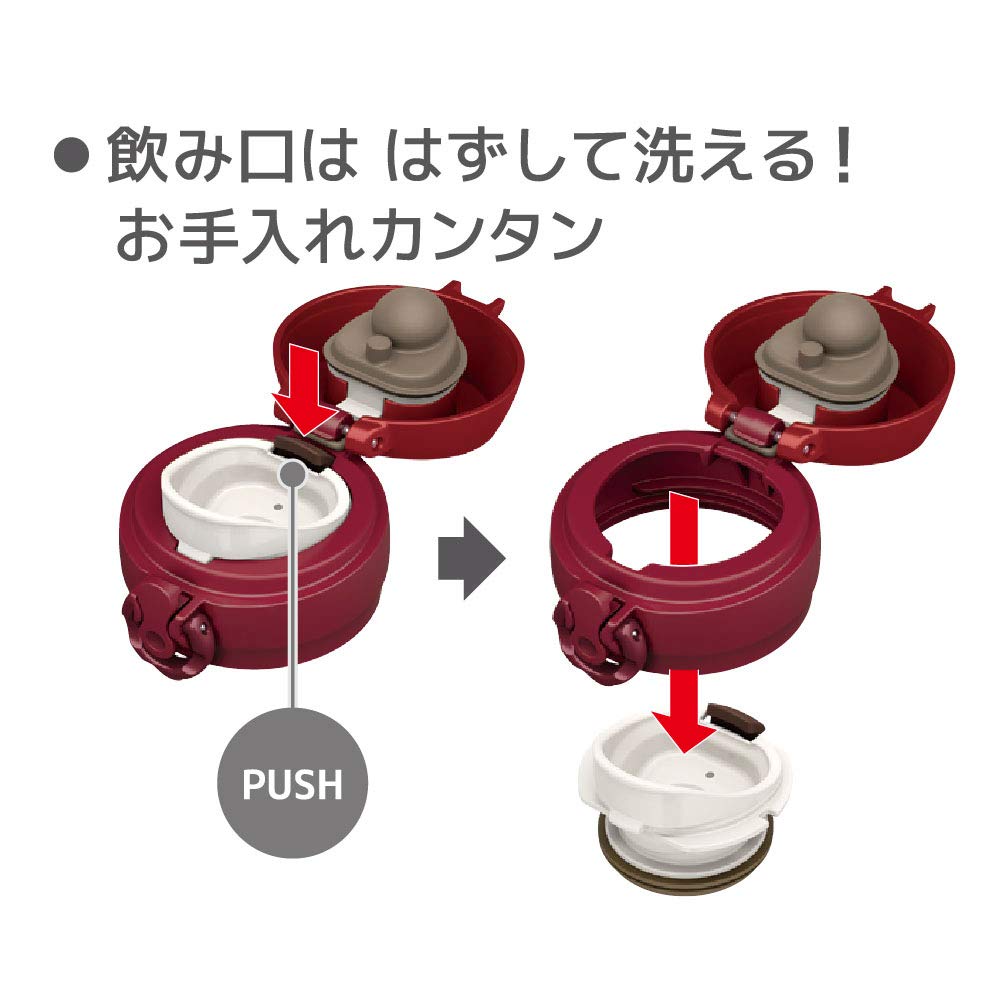 Thermos Vacuum Insulated Portable Metallic MTR Mug, 600ml, Red, JNL-604