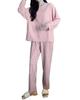 SUN KAKU Pajama Long Plus Perfect for Spring and XL Women's Set, Loungewear, Sleeves, Cupped, Striped, Cute, Size, Autumn, Pink,