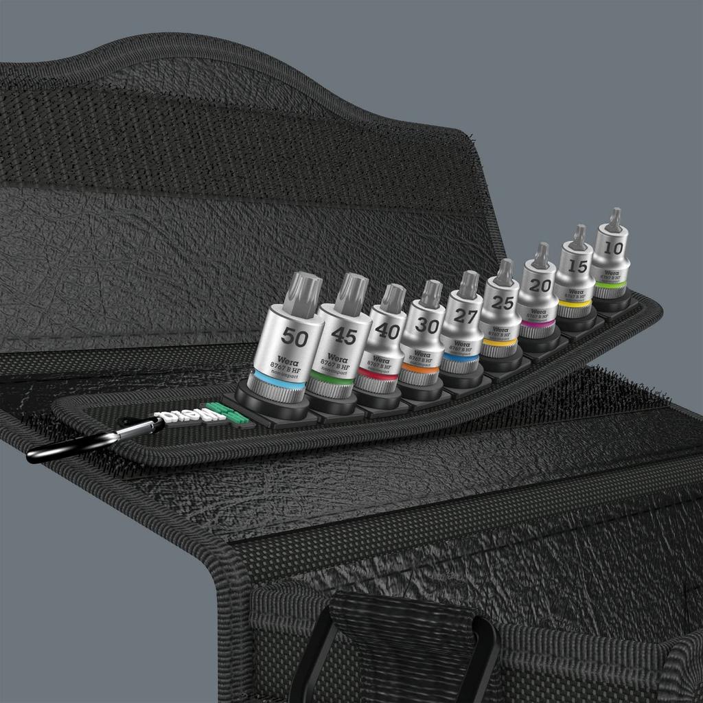 Wera 05003972001 Zyklop Belt B 3 Torx HF Bit Socket 10 Pieces Imported from 9.5mm Set, [Officially Japan]