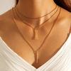 Lariat Necklace for Women Gold Long Necklaces for Women Dainty Drop Necklace Layered Beaded Twist Chain Y Shaped Necklaces