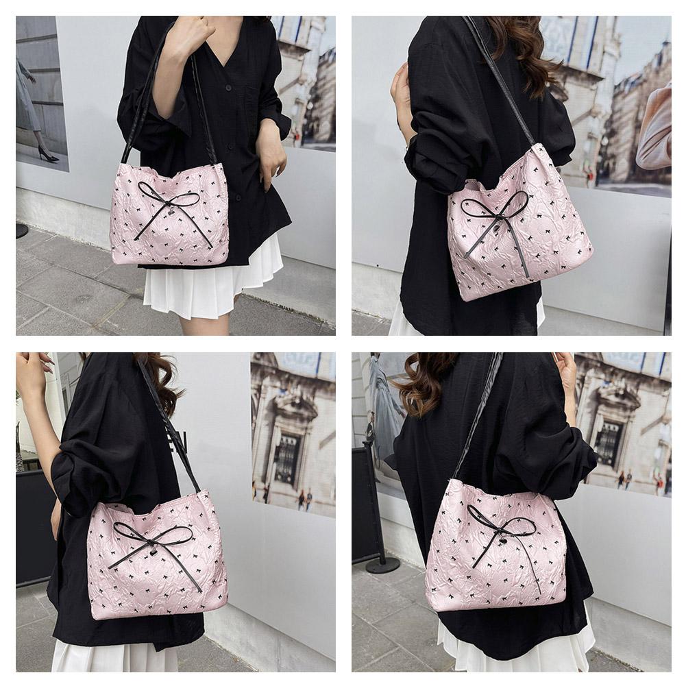 Bow Women's Single-shoulder Bag Fashion Large Capacity Tote Bag Handbag Crossbody Bag Daily Commuting Bag Underarm Pouch