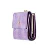 ANNA SUI Rose Heart Clasp Bifold Wallet [New Color] Women's Wallet with Bill Compartment and Card Slots, Large Capacity, Clasp Closure, 317985, Purple