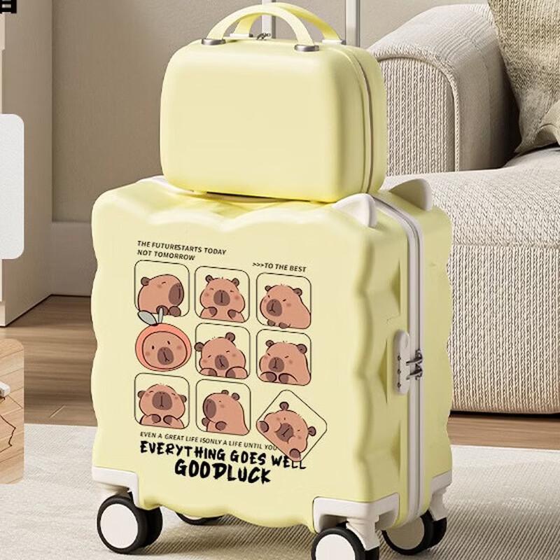 Kids Capybara Ride-On Carry-On Suitcase