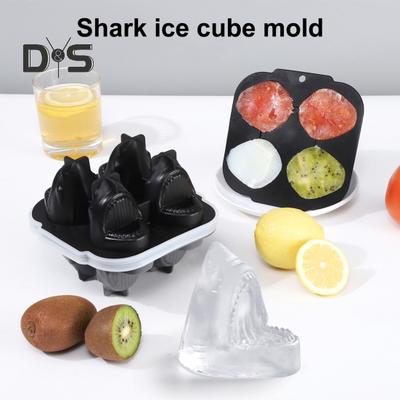 Eiswürfelschale in Haifischform, 3D-Eisformen aus Silikon in Haifischform, neuartige Form in Haifischform für Whisky, Cocktails, Säfte, Partys, Schokoladenherstellung