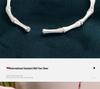 999 Sterling Silver Open Bamboo Joint Bracelet: Polished & Matte, Young Style, Solid Silver, Women's Thin Design.