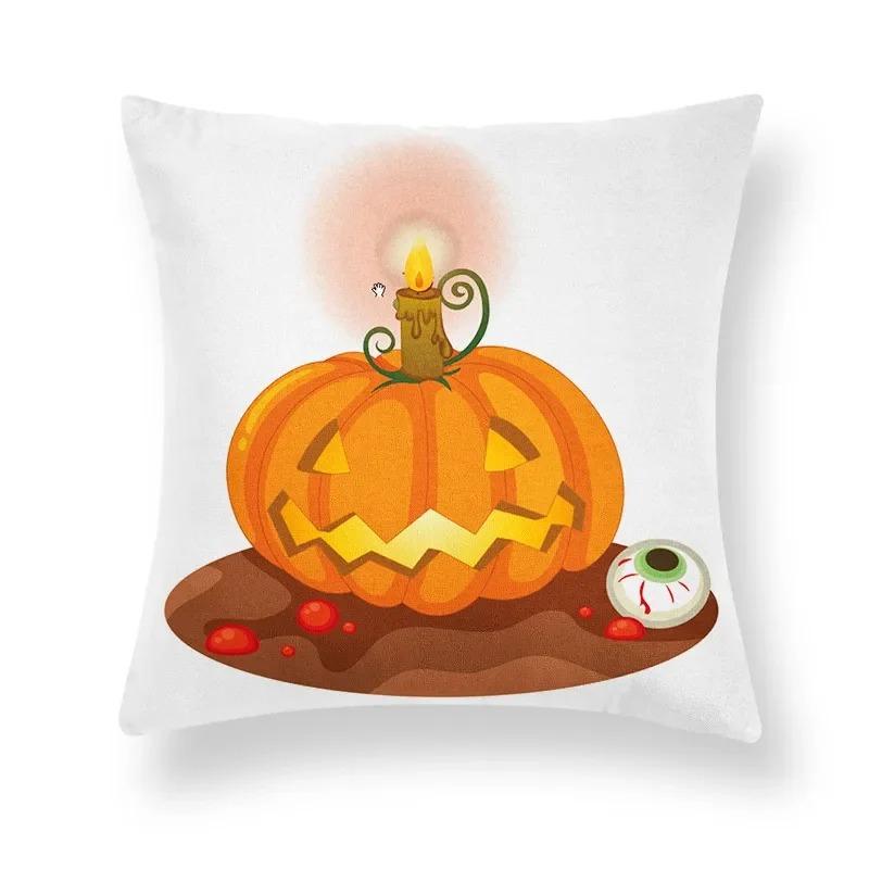 Taie d'Oreiller à Thème d'Horreur d'Halloween, Décoration pour Salon, Bureau, Canapé, Voiture
