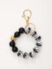 Independence Day & Halloween Sports Style Wooden Bead Keychain Bracelet