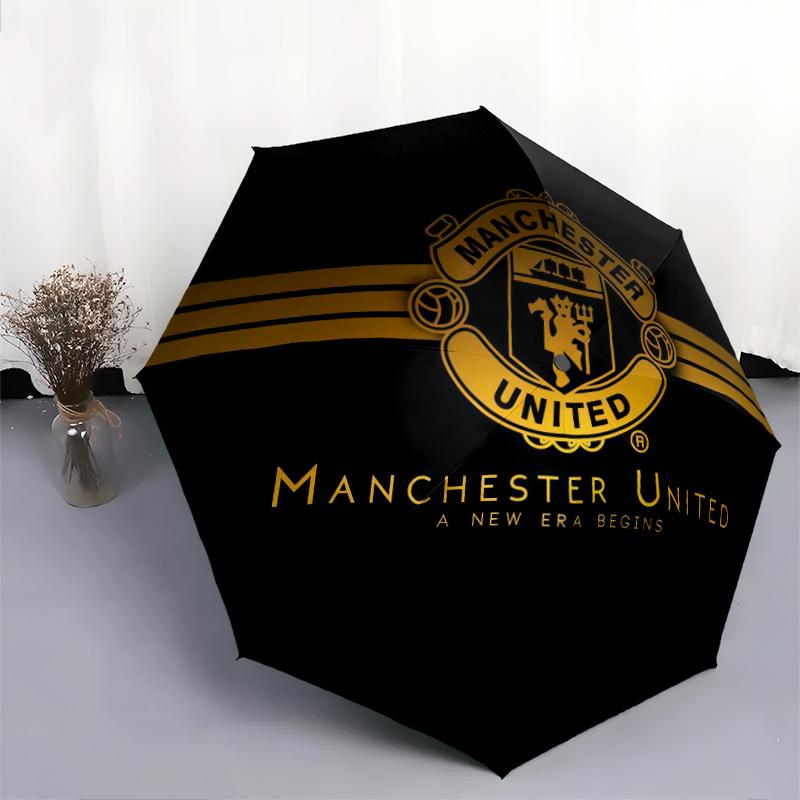Man United3pattern, automatic folding umbrella, portable and foldable design, 8 ribs, a Christmas or birthday gift.
