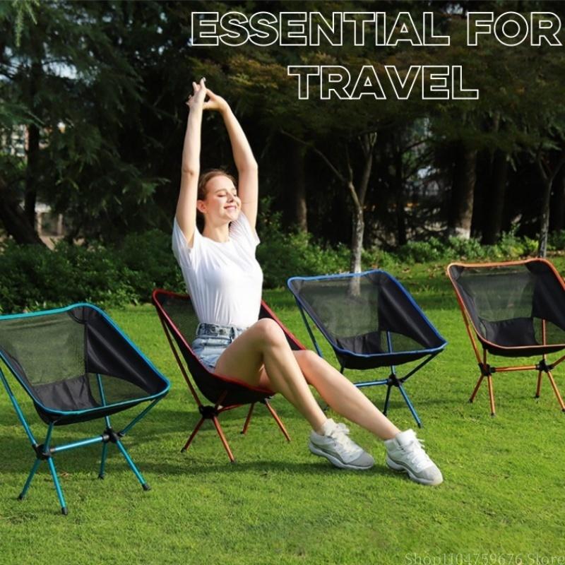 Outdoor Foldable Camping Chairs Set Lightweight folding Chair Ultralight Backpacking Moon Chairs for Garden Picnic Beach Fishing