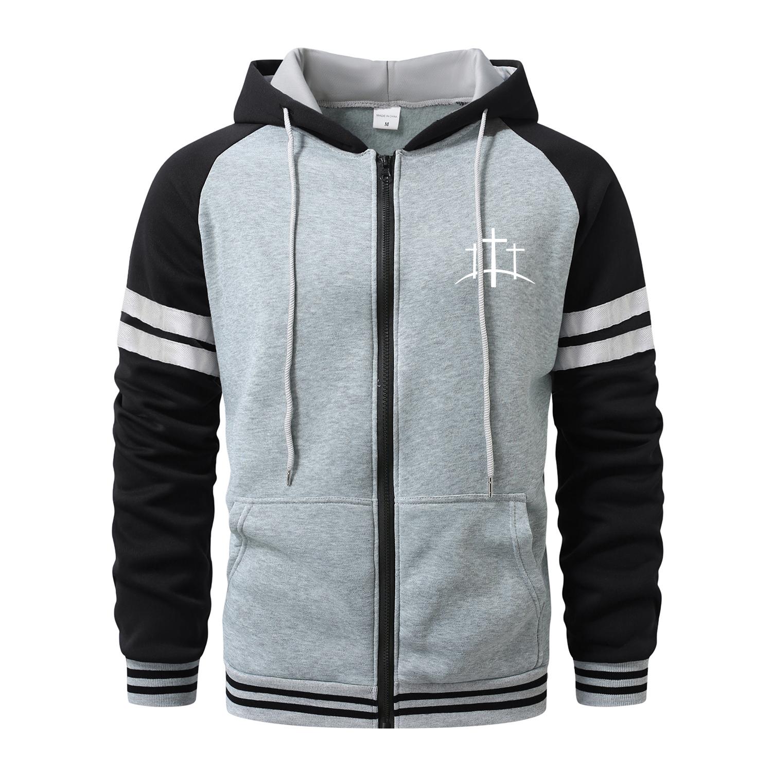 

Hoodies for Men Cardigan Zip Hoodies Hooded Pocket Sports&Outdoor Men s Fashion Hoodies & Sweatshirts Streetwear Casual Men s Coats S світло-сірого кольору