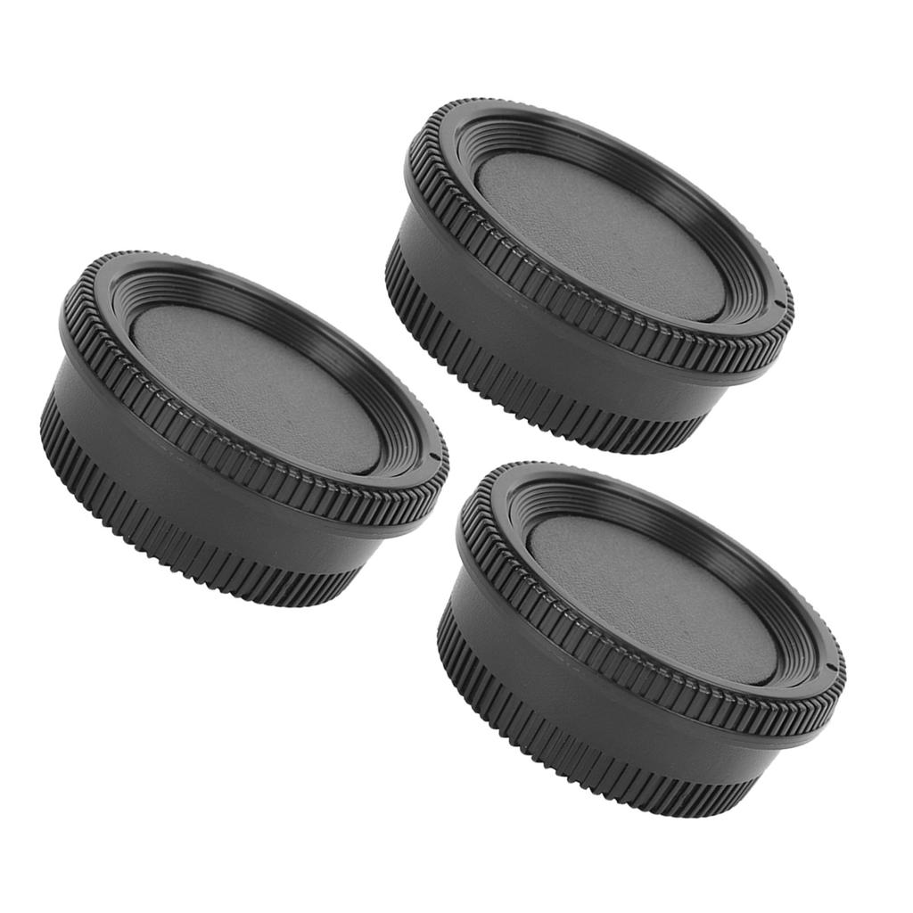Hard Plastic Black Lightweight Dustproof Scratch Resistant Camera Body Lens Cover Kit for Nikon F Mount Cameras