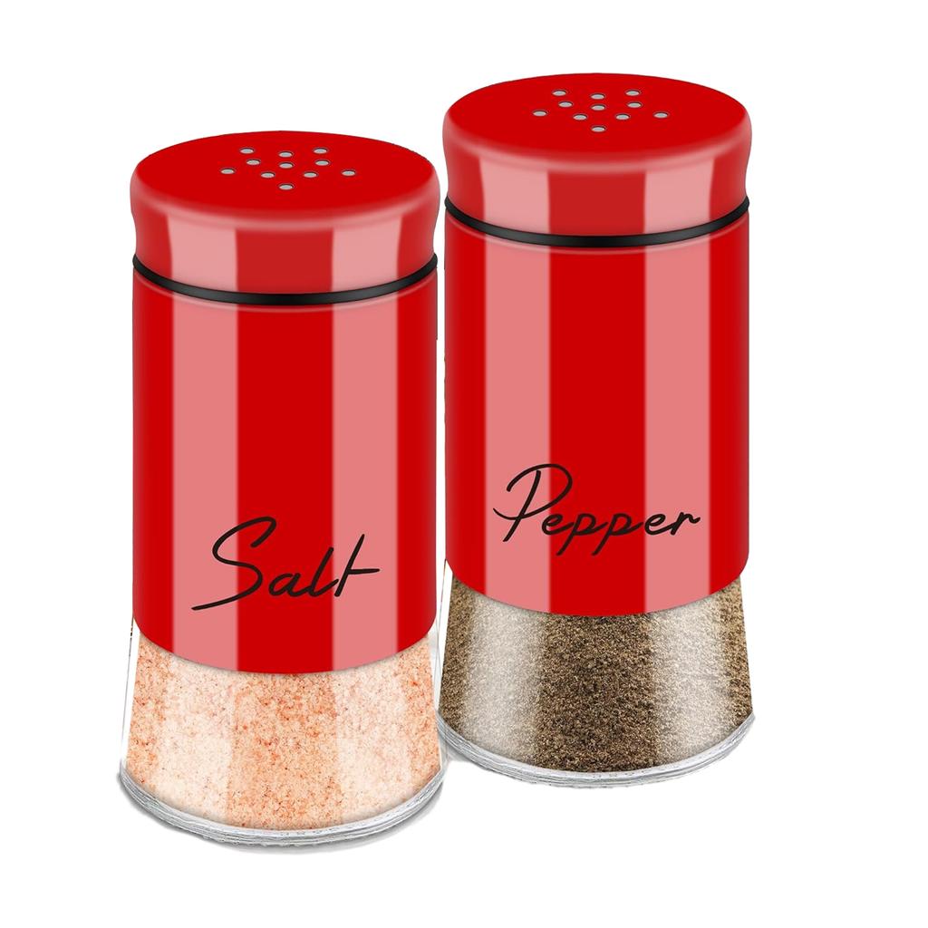 Salt- och pepparströare Set Återanvändbar Multifunktionell Salt Kryddburk Glasbotten Dammtät Förseglad Kryddflaska för Kök