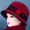 Hat female autumn and winter rabbit plush wool hat plush warm knitted hat cycling cold-proof cap
