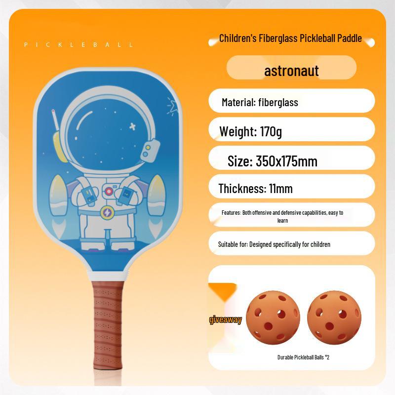 Children's Beginner Pickleball Racket Set - Fiberglass, Official Store Model
