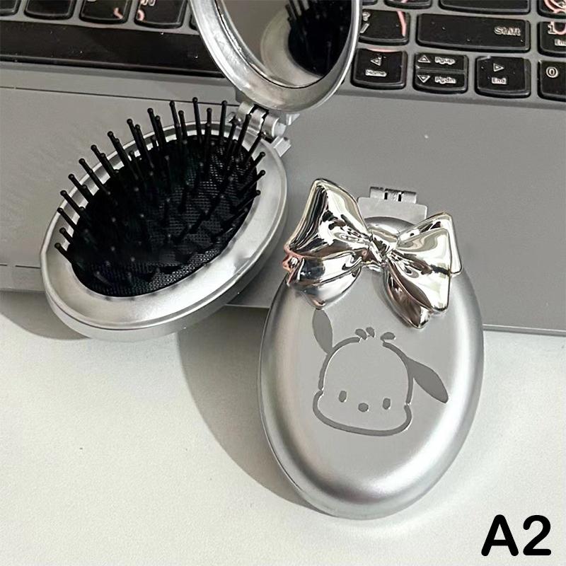 

Folding Hair Comb Hair Styling With Mirror Anime Portable Travel Small Comb Tools Compact Pocket Size Purse Travel Combs