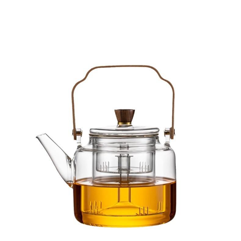 Teapot Glass Steaming and Cooking Household Electric Pottery Stove New Walnut Tea Set Teapot