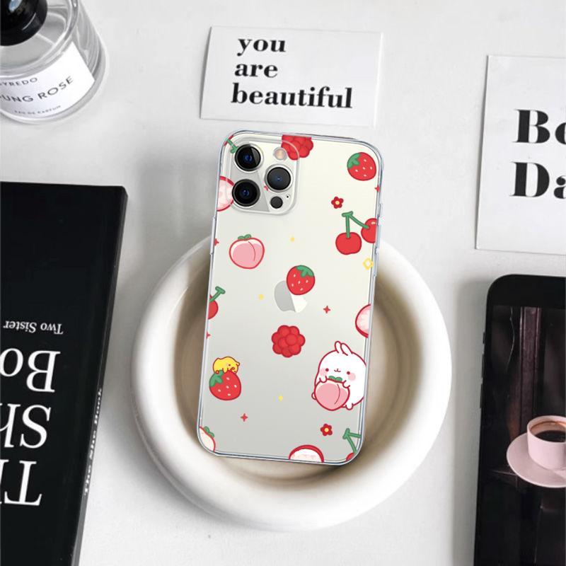 M-Molang Phone Case For iPhone 16 15 14 11 12 13 Mini Pro XS Max Cover 6 7 8 Plus X Funda Shell