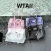 Borsa a Mano Jelly Coreana in TPU Trasparente a Spalla Singola da Donna Colore Caramella Borsa Tote Grande Capacità Borsa Sottobraccio Regalo per le Vacanze