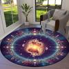 Star Animals Round Area Rug,Carpet Rug for Living Room Bedroom Sofa Playroom Decor,Non-slip Floor Mat