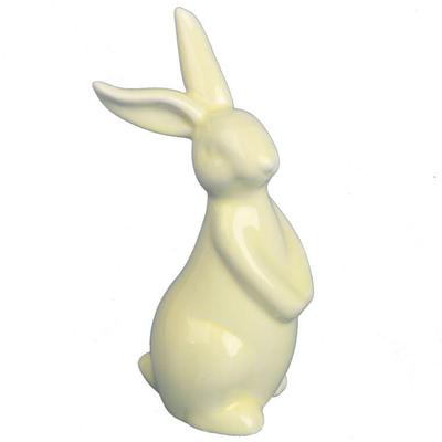 Ceramic Bunny Figurine Standing 15 CM Yellow