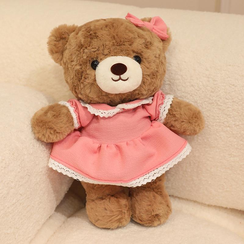 9 Styles Cute Teddy Bear Plush Toys Delicate Dressed Up Cartoon Little Bear Doll Warm Cozy Children Appease Bear Toys