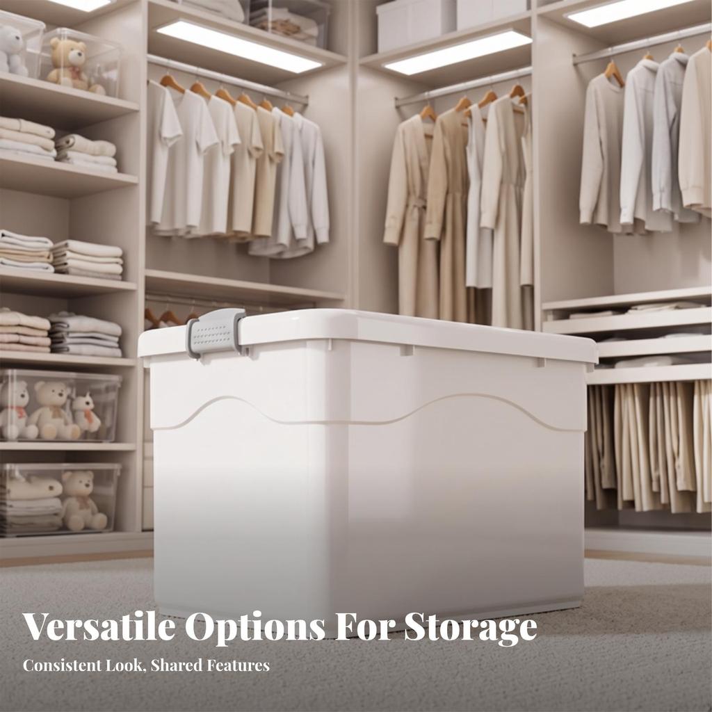 Storage Box with Wheels Dustproof Lid Long-Lasting for Moving