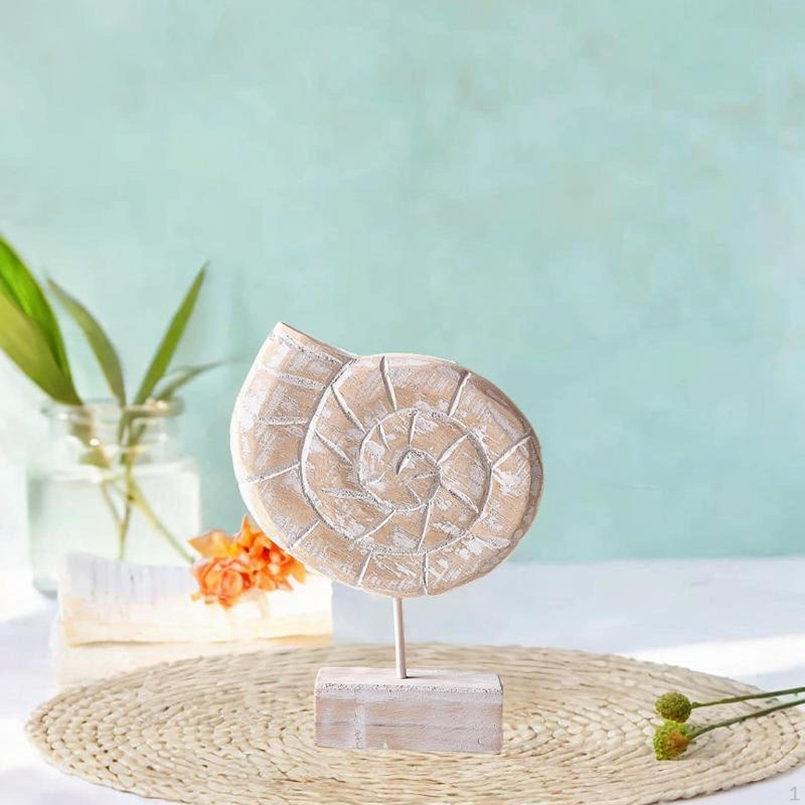 

Beach Decor Statue Made of , Table Statue, Motif, Handmade Figurine, Ornament for Conch Shape