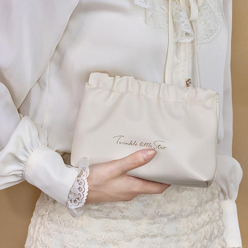 Ins Cosmetic Pouch Bag Lipstick Accessory Storage Bag Water-Proof Pu Earphone Wire Cable Organizer Bag Coin Card Jewelry Holder