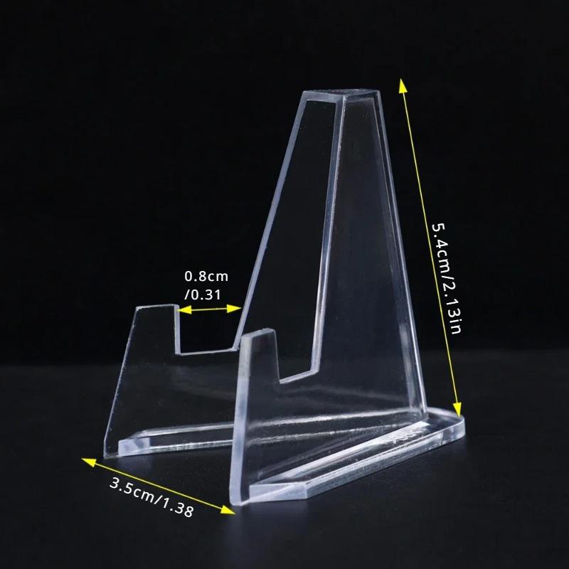 10/30pcs Transparent Acrylic Coin Display Stand Trading Card Stand Commemorative Coin Mini Stand Badge Stand Ornament