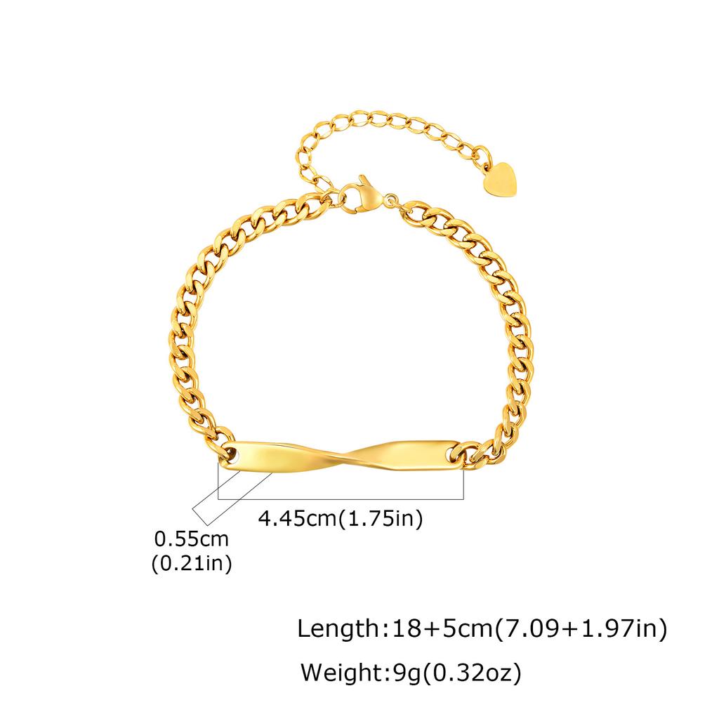 Simple And Fashionable Women'S Stainless Steel Grinding Mobius Bracelet Versatile, Jewelry Br-2557