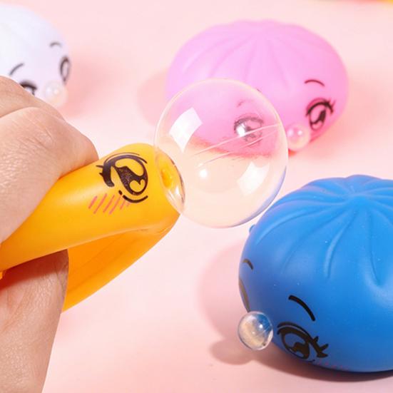 1/3/5Pcs Cartoon Expression Bubble Dumpling Toy Stress Relief Relaxation Steamed Bun Squeeze Toy Focus Aid Spitting Bubble Bun Fidget Toy