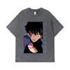 275 GSM Gewassen T-shirts 100% Katoen Solo Leveling V8 Print Unisex Zwaar Katoen T-shirt