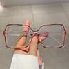 New Oversized Square Eyeglasses Trendy Blue Light Blocking Spectacles Ins Stylish Brand Designer Computer Eyewear