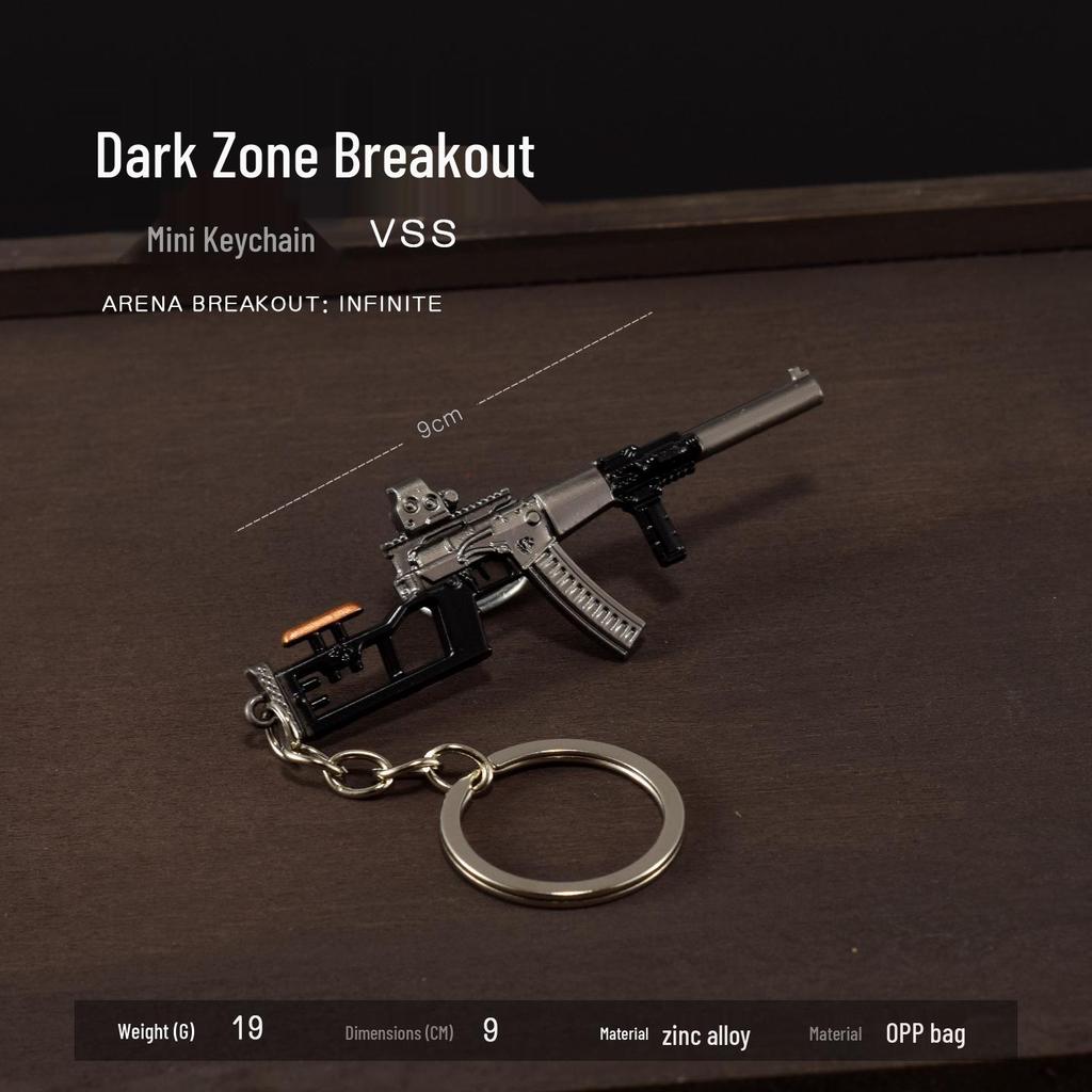 Dark Zone Mini Gun Keychain: AEK, AKM, AKS74U, RPK16, T88 Sniper, VSS Models